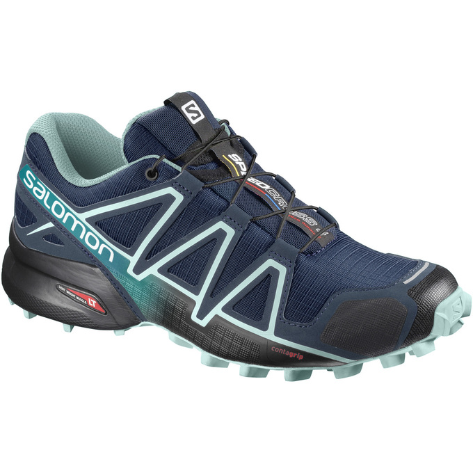 Salomon Singapore Womens Trail Running Shoes - SPEEDCROSS 4 W Navy | 78102-AIKV